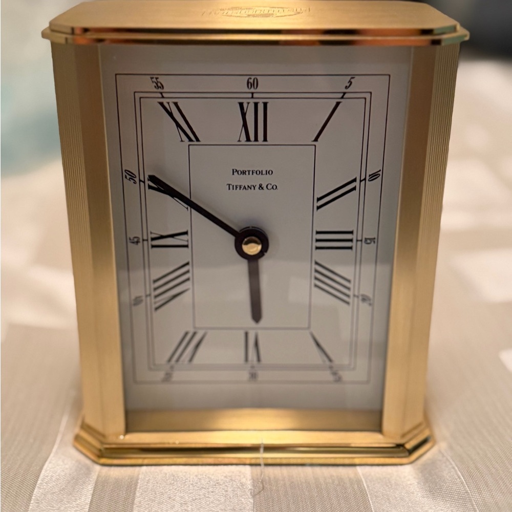 New authentic Tiffany & Co. Gold Clock